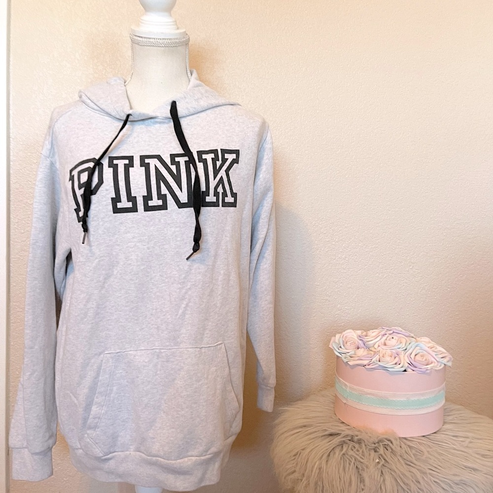 Victoria Secret Pink LOGO PULLOVER HOODIE Sweater Small